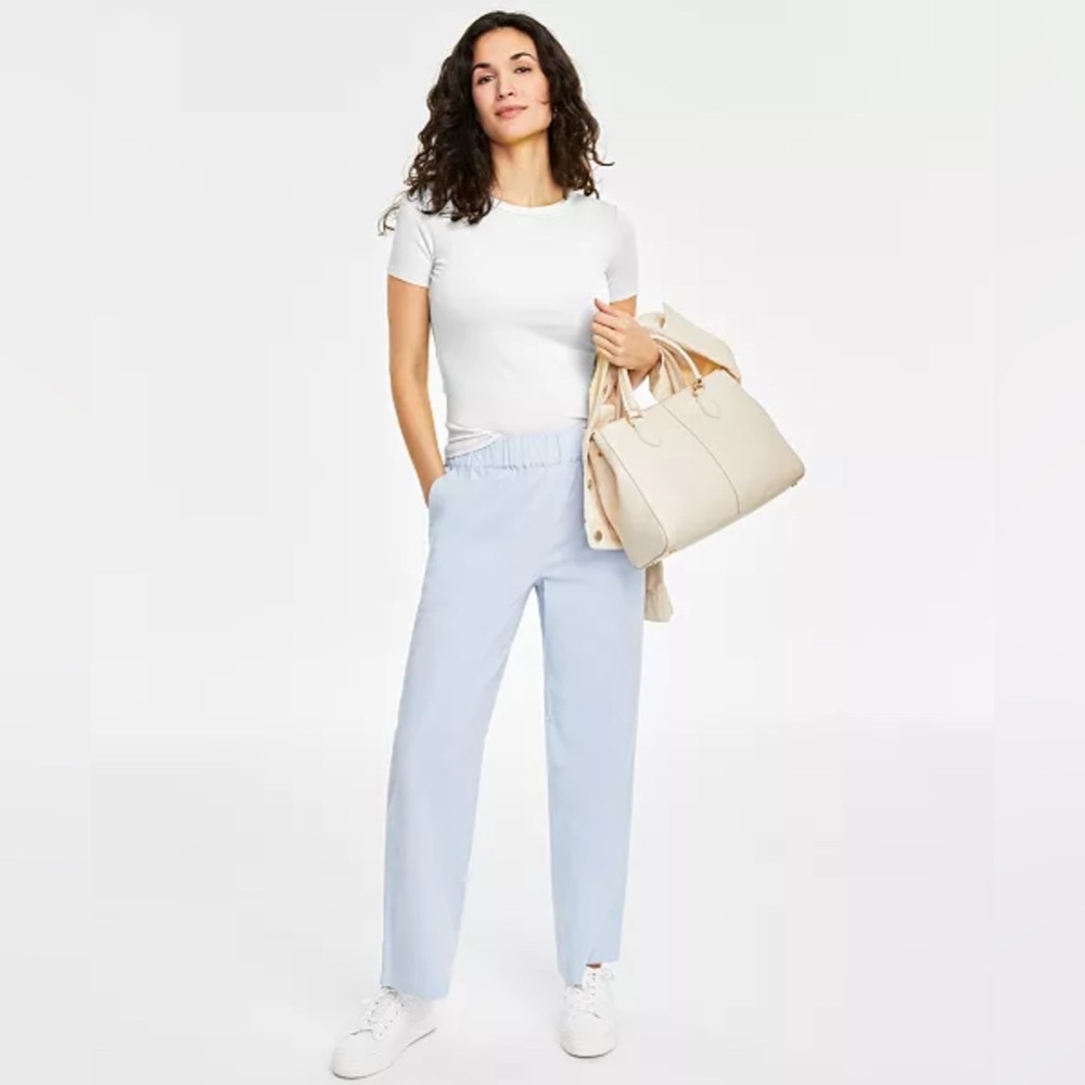 408M NWT On 34th Plus Size High Rise Pull-On Straight Leg Chino Pants -‎Size: 3X
